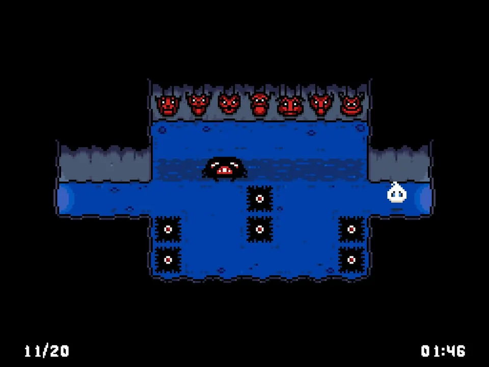 Trial 11 after returning from Trial 12, with the ceiling eyes gone