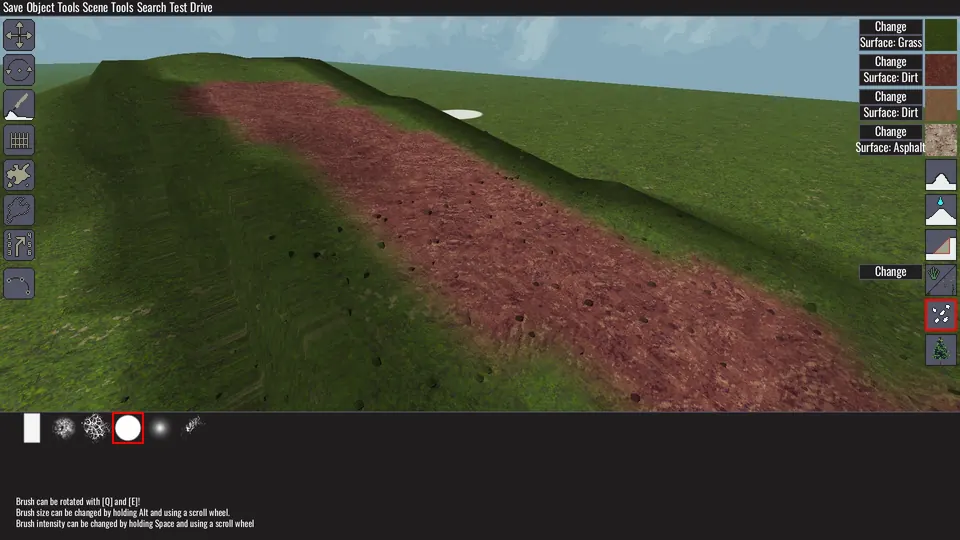 Pebbles recolored to match the dirt beneath them