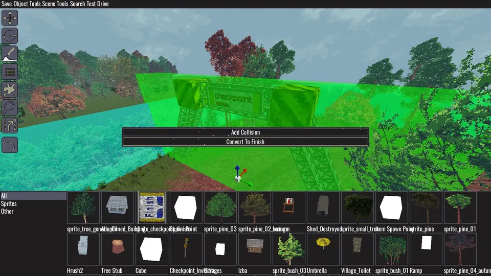 Convert to finish selected in the checkpoint's Object Tools menu