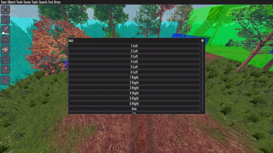 The menu of available rally co-driver calls