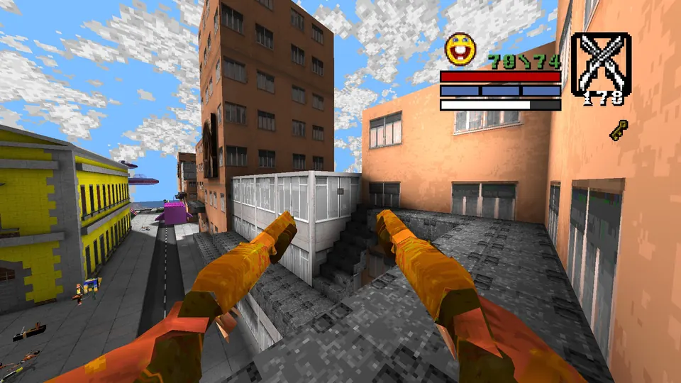 The rooftops next to the second button in Mercado Modelo, on the way to the secret message