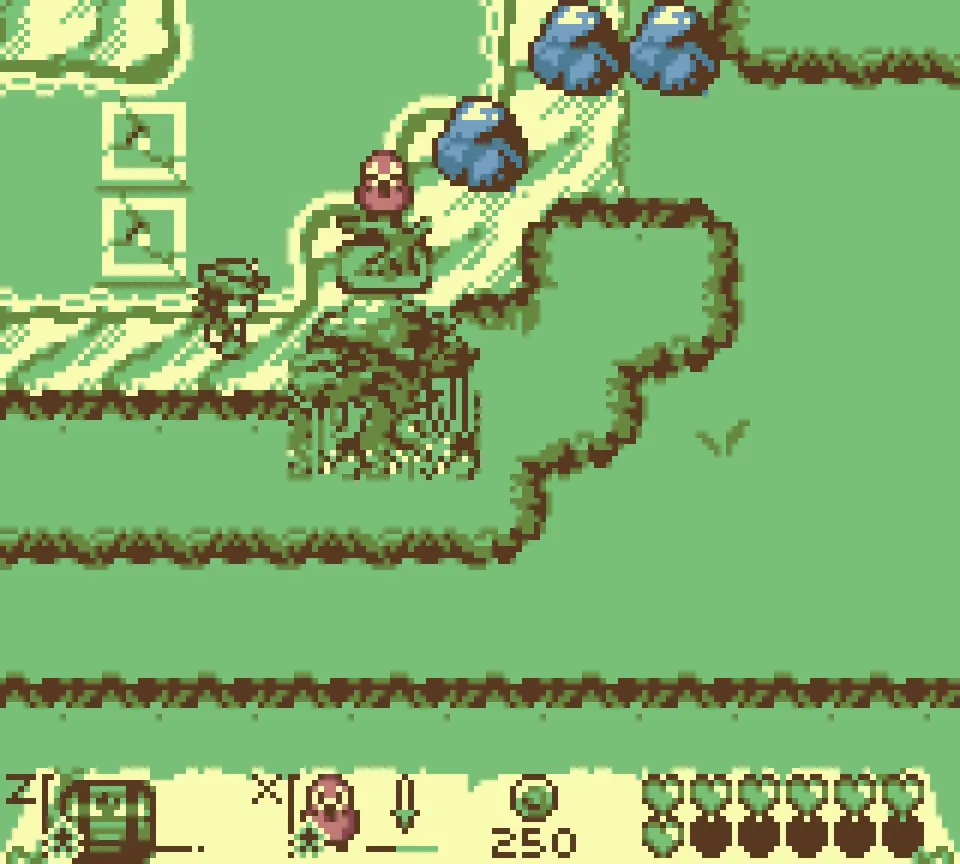 Fishing spot J: the overgrown spot on the path that your bird has to clear