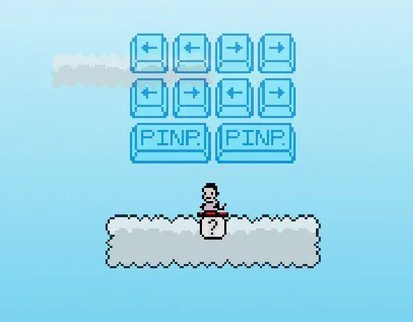 The Mega Run code laid out in the game world