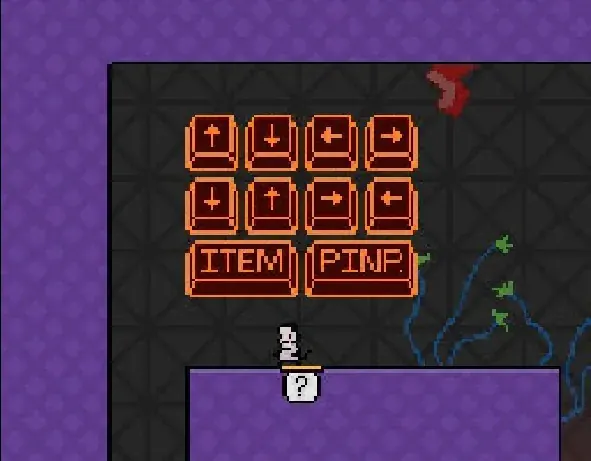 The Hang Glider code laid out in the game world