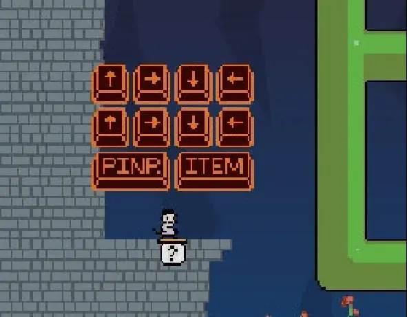 The Balloon code laid out in the game world