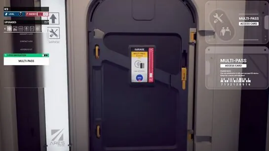 The Garage door in the Pod Bay with its Multi-Pass reader