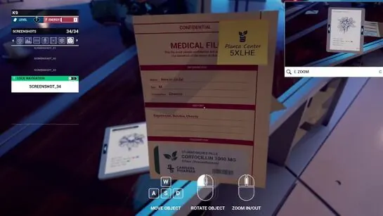 The medical file with a Planta Center post-it reading 5XLHE