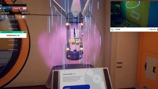 The Horizon Probe lowering an arm that holds a Tarot Card