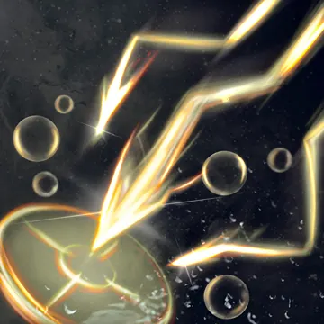 Homing Globes, golden missiles streaking down onto a locked target