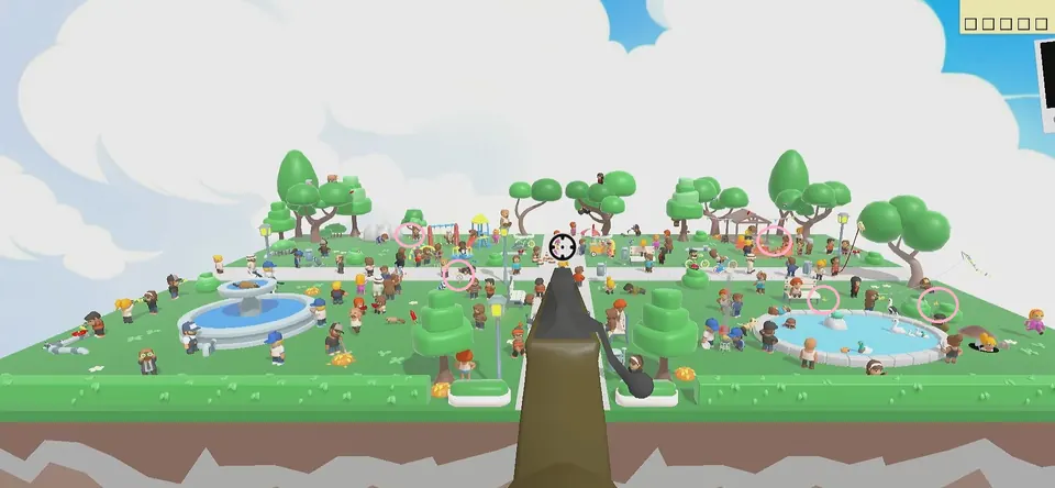 All five Perky Park bananas circled on the park overview