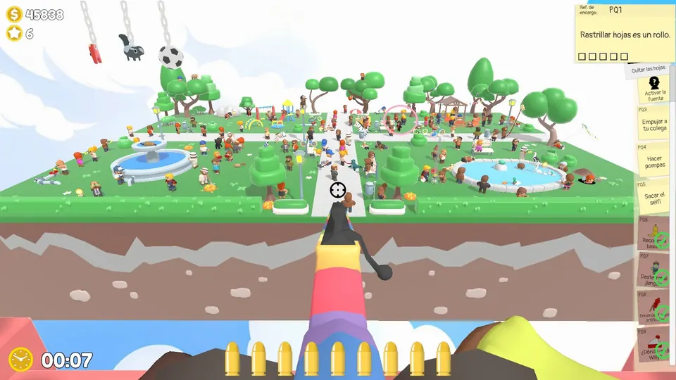 Perky Park bubbles: spawn spot 1 of 3, circled on the map