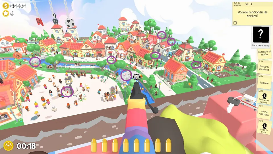 Vibrant Village fireworks circled on the map, second overview