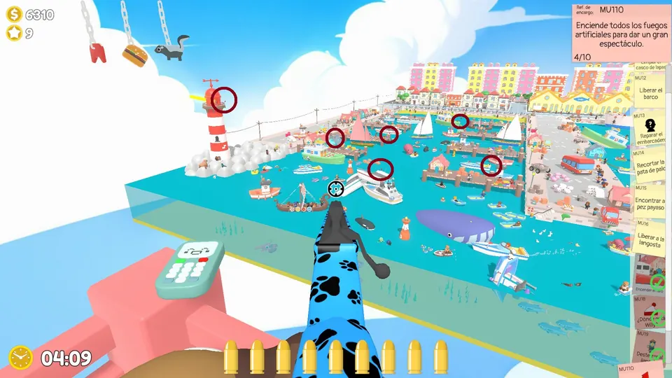 Happy Harbour fireworks circled on the map, first overview