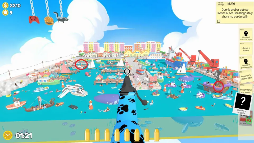 Willy and the Jiangshi circled on the Happy Harbour overview