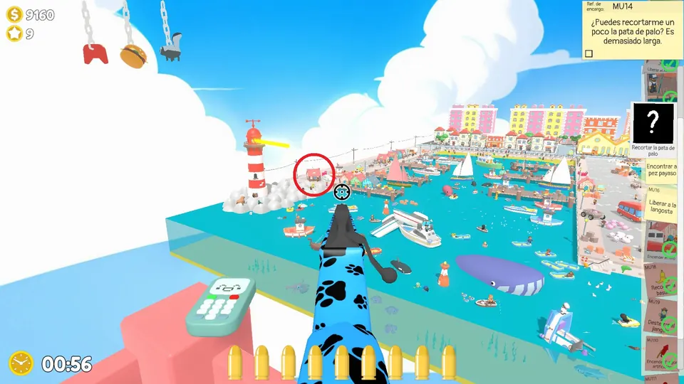 Harbour Day 1 wooden leg: spawn spot 1 of 3, circled on the map
