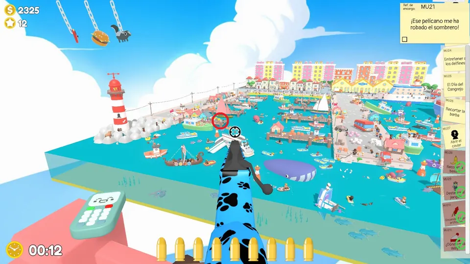 Harbour Day 2 hat thief: spawn spot 2 of 3, circled on the map