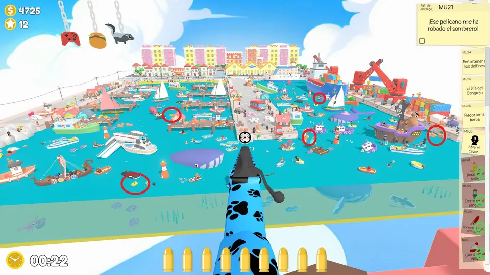 Harbour Day 2 toxic barrels: layout 3 of 3, every item circled on the map
