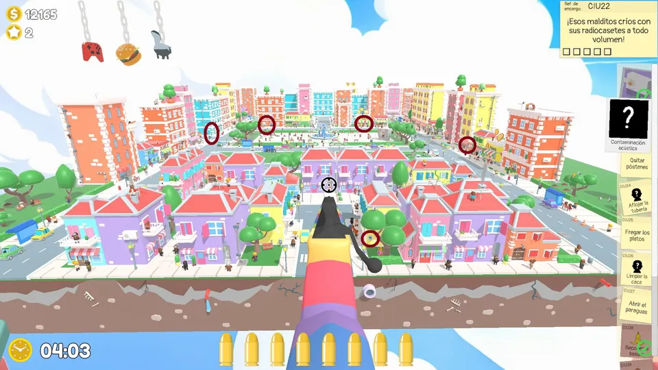 City Day 2 alligator posters: layout 2 of 3, every item circled on the map