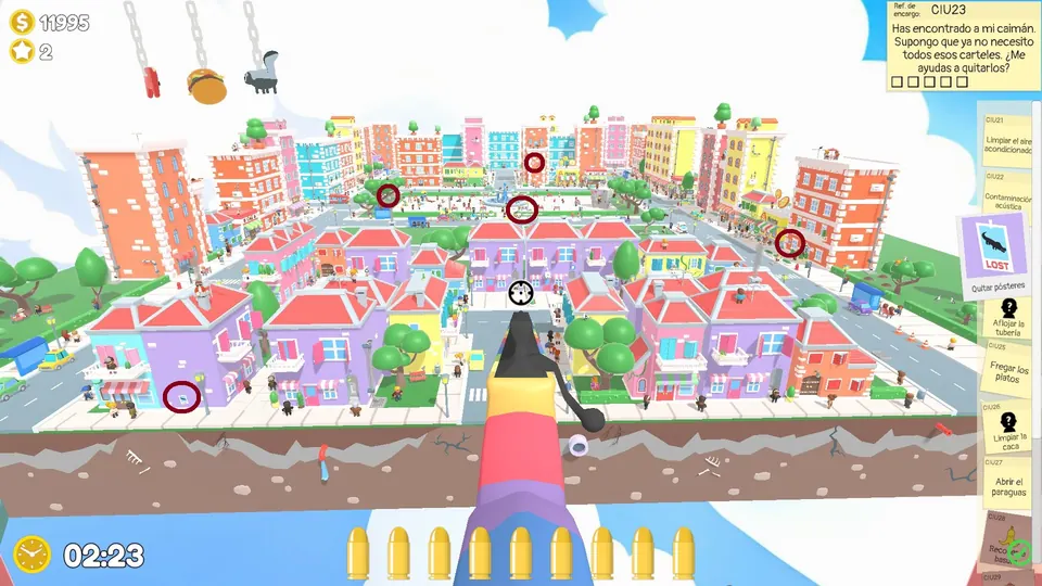 City Day 2 alligator posters: layout 3 of 3, every item circled on the map