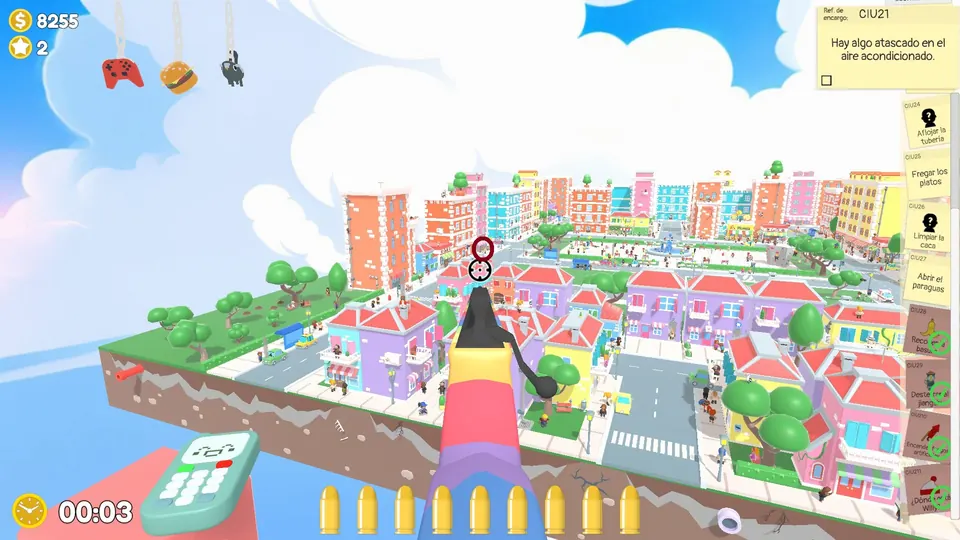 City Day 2 dishes: spawn spot 1 of 3, circled on the map