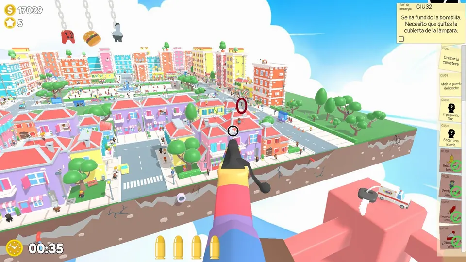 City Day 3 lamp: spawn spot 3 of 3, circled on the map