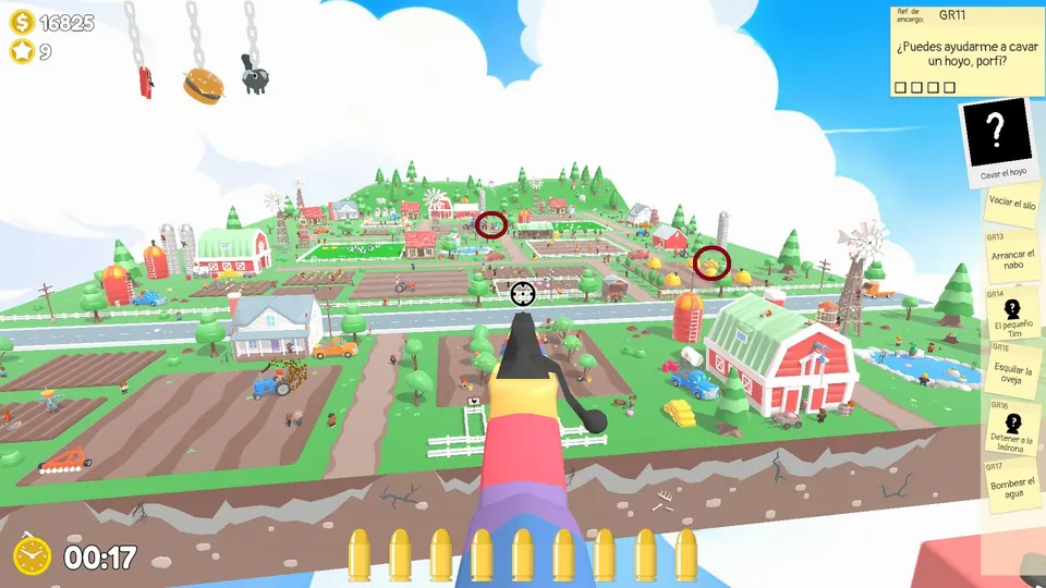 Willy and the Jiangshi circled in the middle of Funky Farm
