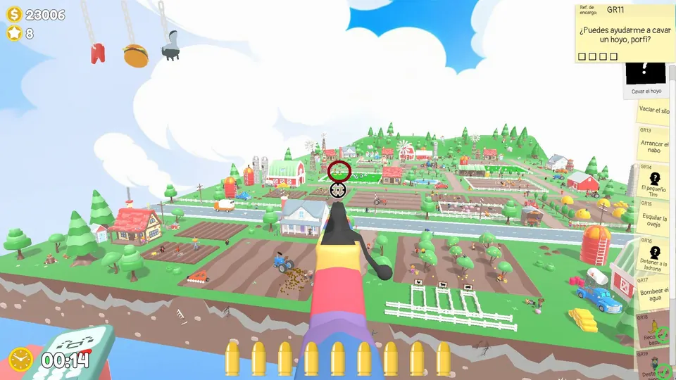 Farm Day 1 sheep: spawn spot 1 of 3, circled on the map