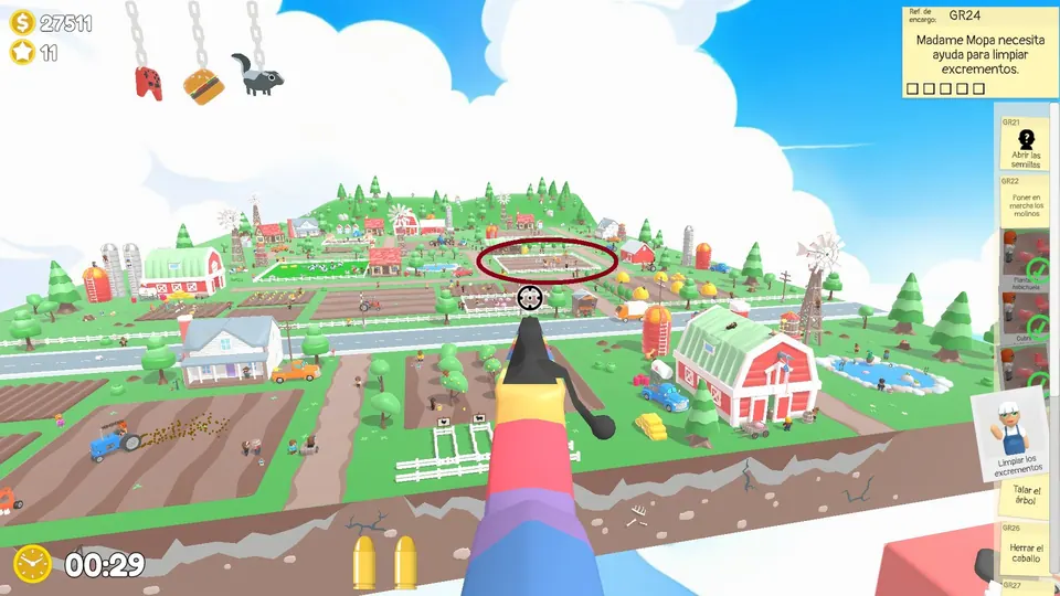 Farm Day 2 poop: spawn spot 1 of 3, circled on the map