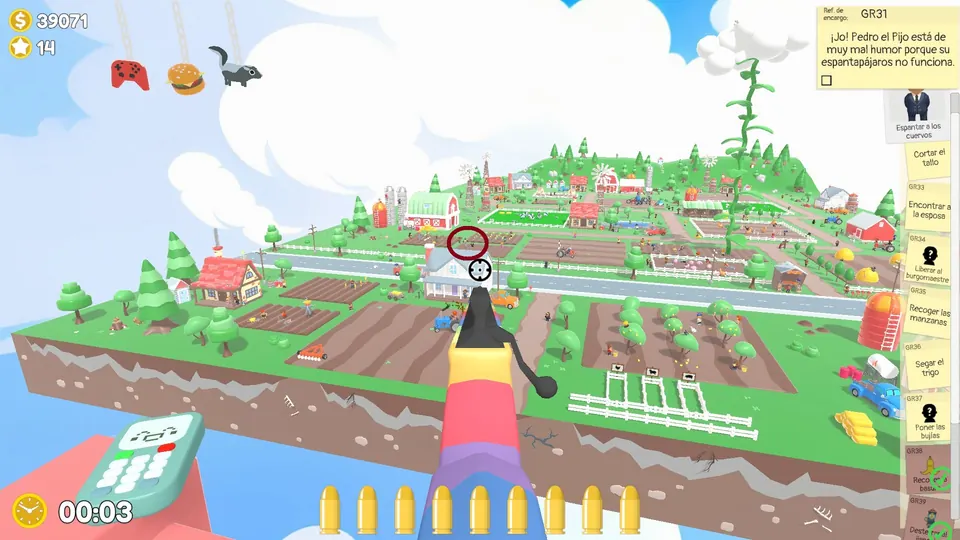 Farm Day 3 scarecrow: spawn spot 2 of 3, circled on the map