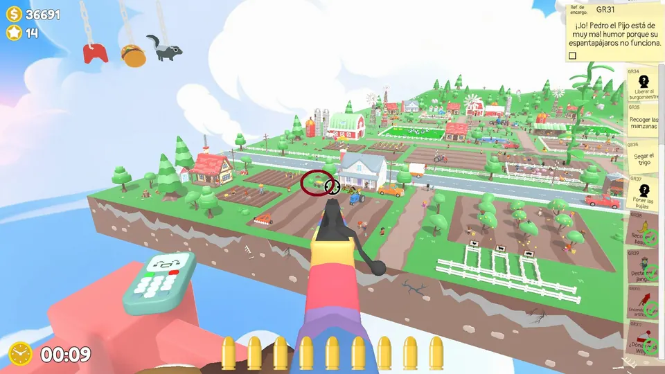 Farm Day 3 hay cart: spawn spot 2 of 3, circled on the map