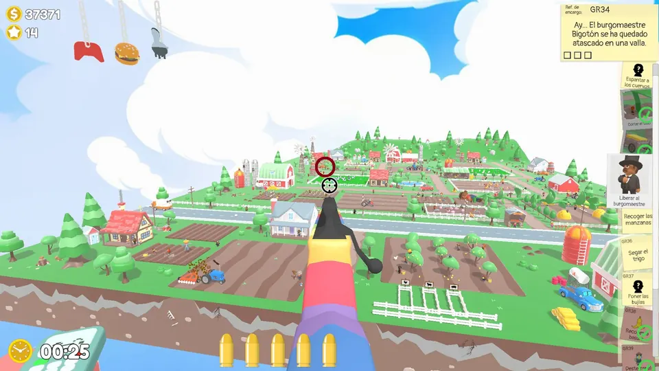 Farm Day 3 apples: spawn spot 1 of 3, circled on the map