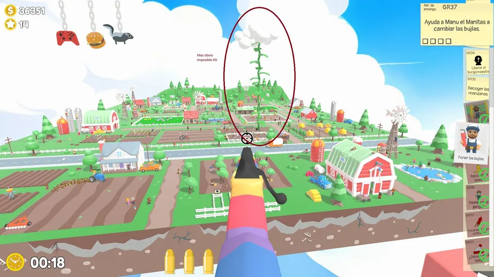 The giant stalk's fixed spot on the farm