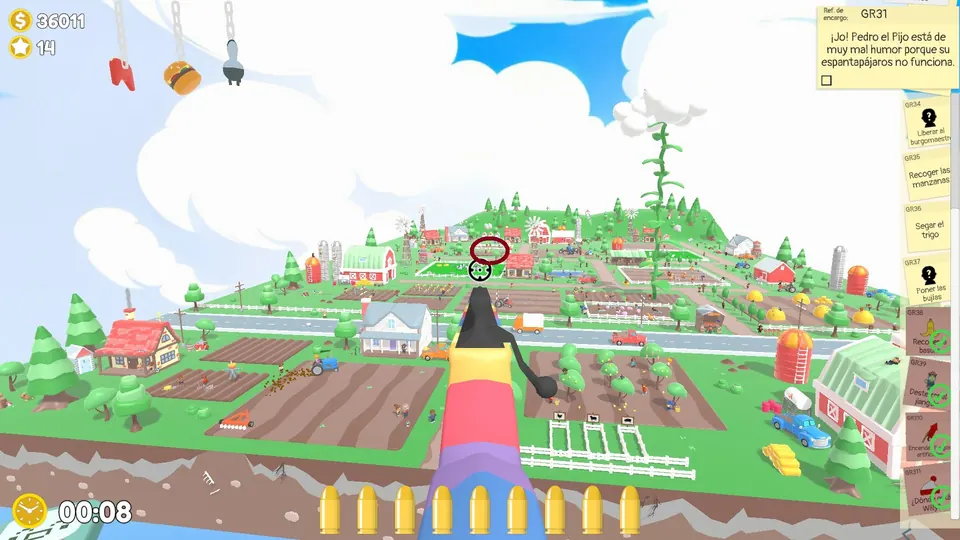 Farm Day 3 wheat: spawn spot 2 of 3, circled on the map