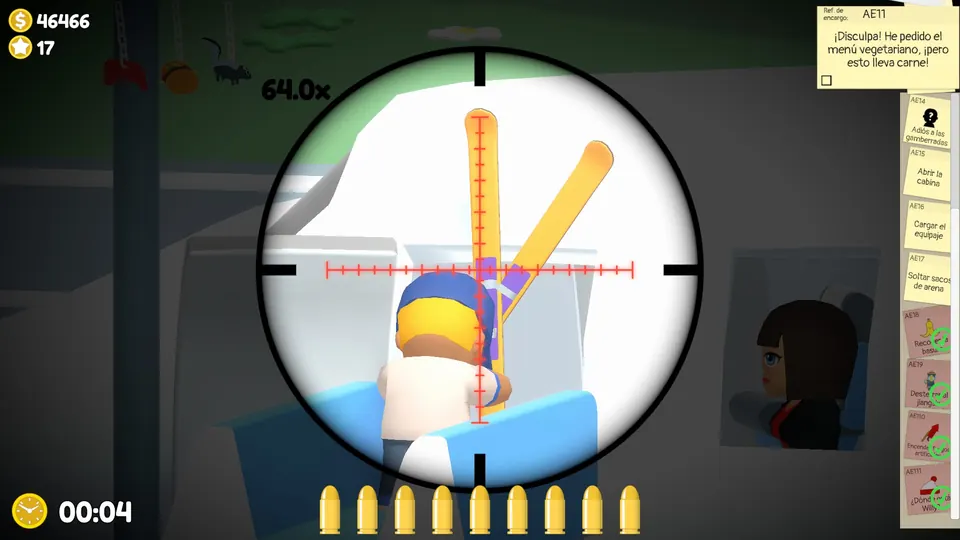 Close-up of the two ski pieces blocking the door