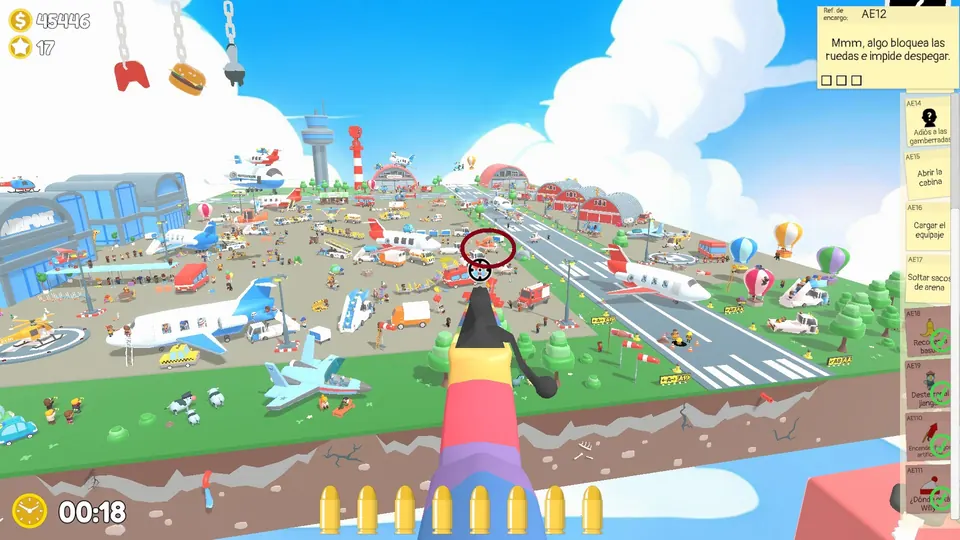 Airport Day 1 chocks: spawn spot 1 of 3, circled on the map