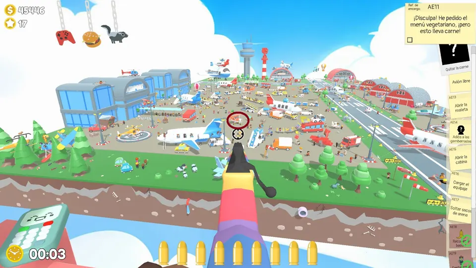 Airport Day 1 chocks: spawn spot 3 of 3, circled on the map