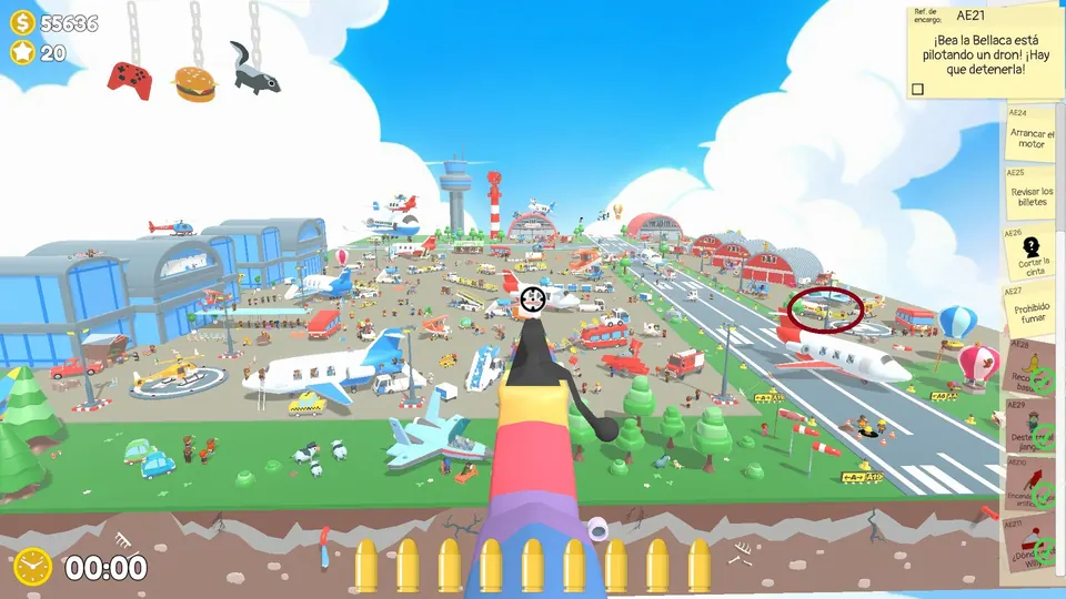 Airport Day 2 cigarette: spawn spot 1 of 3, circled on the map
