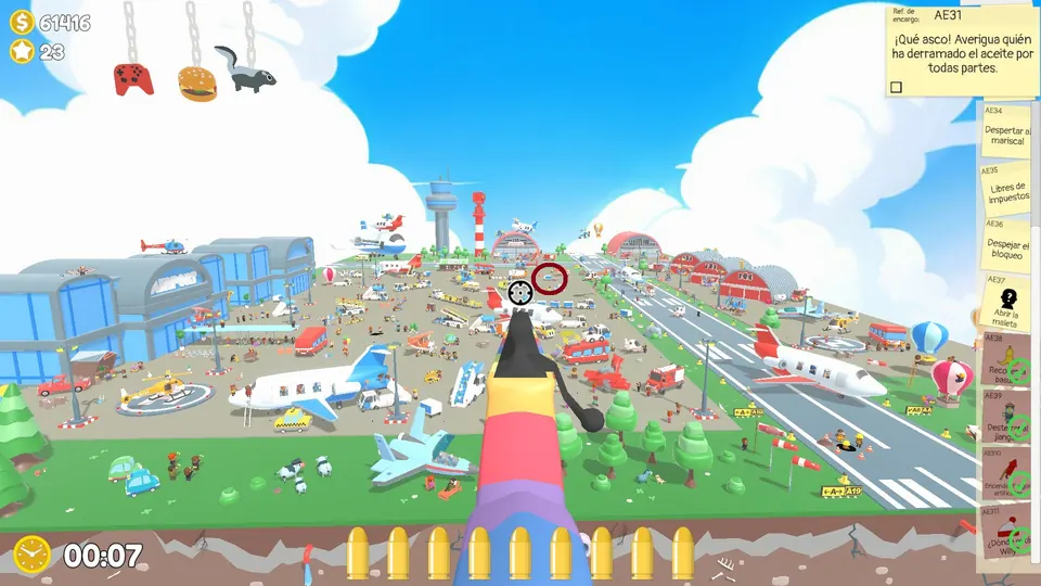 Airport Day 3 luggage cart: spawn spot 2 of 3, circled on the map