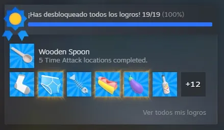 Steam showing 19 of 19 Sniper Dan achievements unlocked