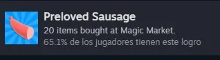 The Preloved Sausage achievement card
