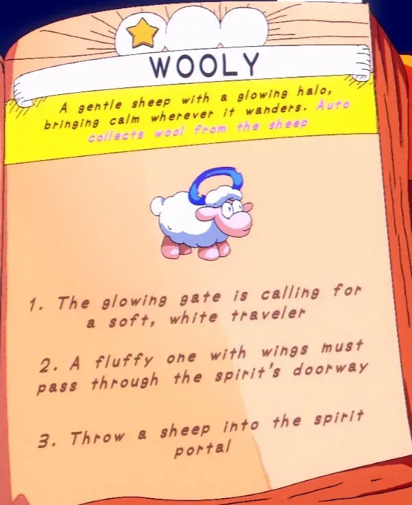 throwing a sheep into the spirit portal for Wooly