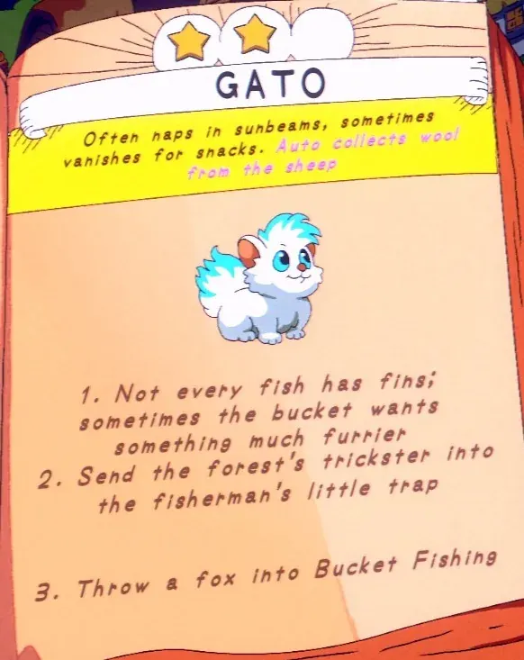 a fox thrown into Bucket Fishing for Gato