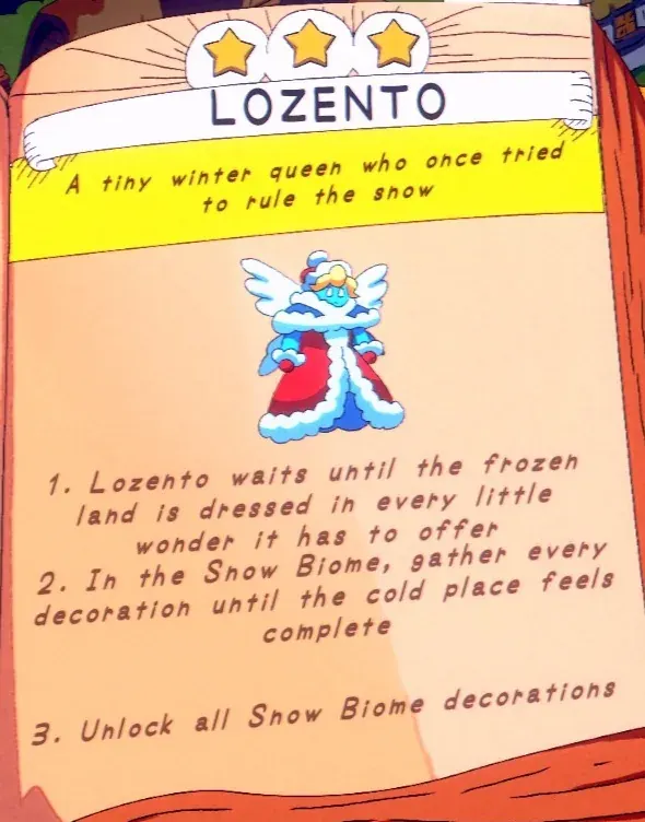 the full set of snow biome decorations for Lozento