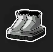 Knight Armor icon: metal boots on folded armour