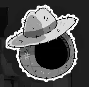 Straw Hood icon: a straw sun hat over a woven hood